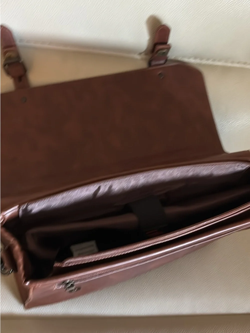 Men's Brown Briefcase Messenger Bag